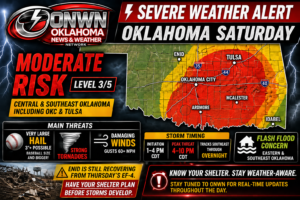 MODERATE RISK SEVERE WEATHER DAY FOR OKLAHOMA — SATURDAY, APRIL 25, 2026